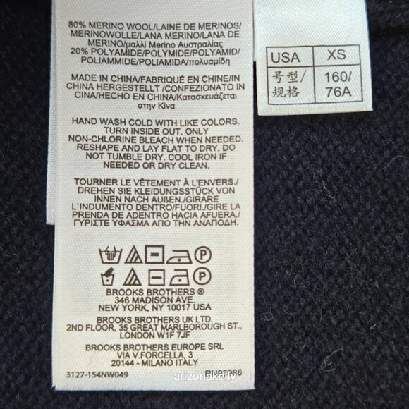 NWT Brooks Brothers LOVE Fair Isle Merino Wool Sweater Sequin Hearts XS - Picture 10 of 14